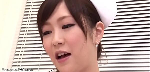  Japanese pretty Nurse takes care of her patient